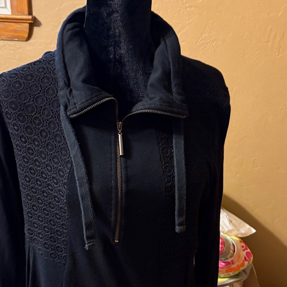 KensieBlack Zip-Up dress with Textured Panels